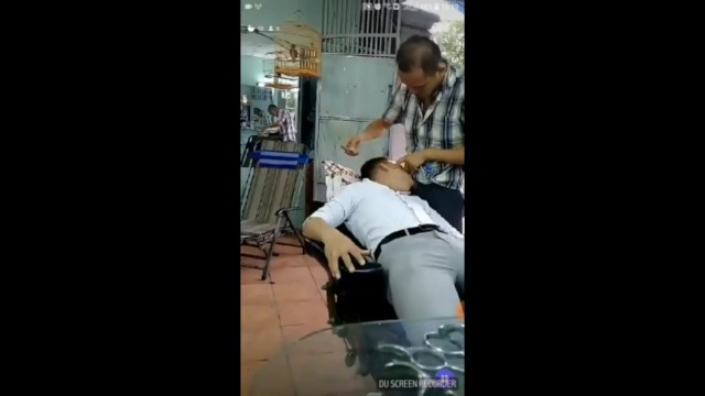 Blowing Barber Porn - At the Hairdresser